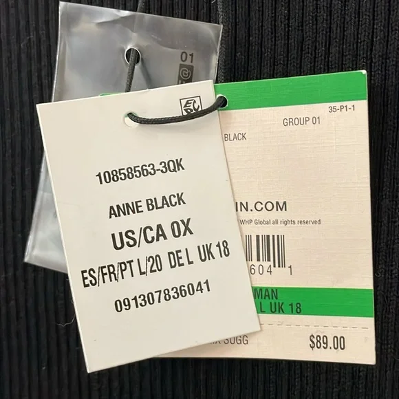 Anne Klein OX Classic Black Women's Top NWT - Picture 6 of 7